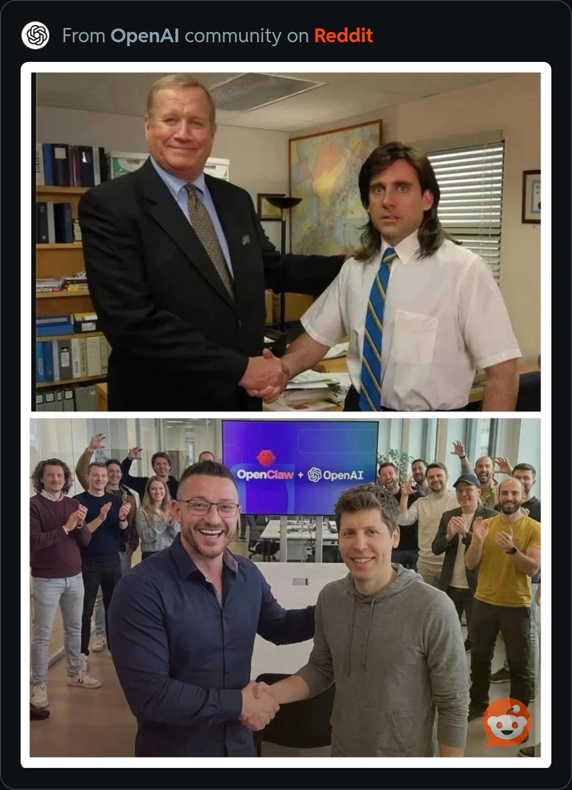 Meme tagged office, openai