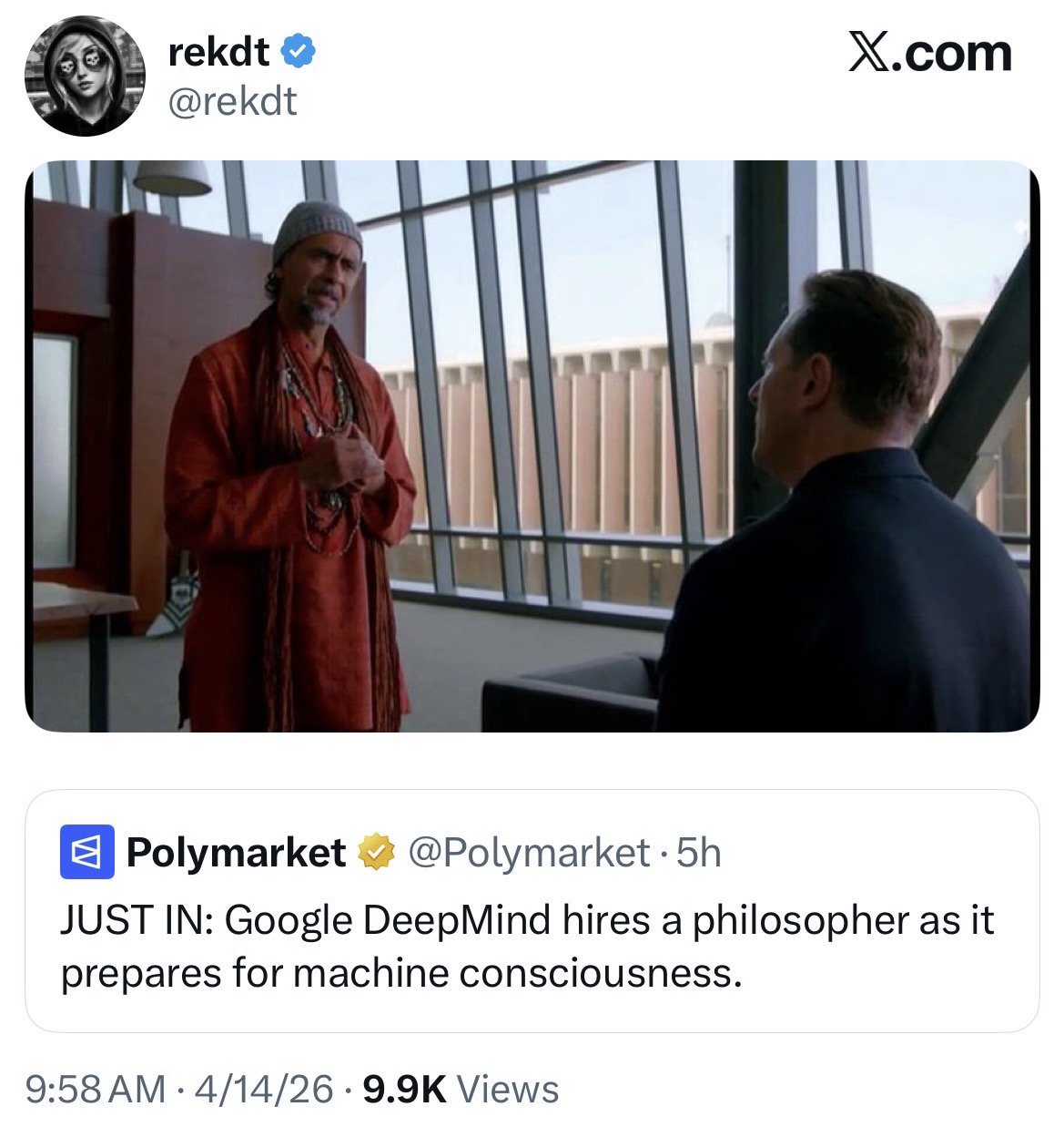 Meme tagged ai, meme, polymarket