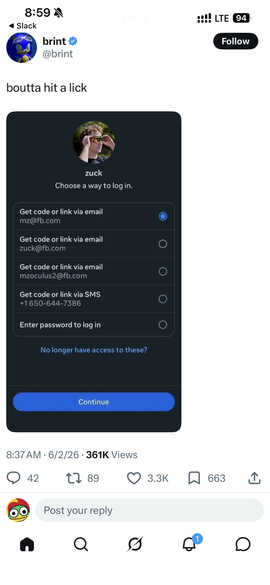 Meme tagged groq, lick, login, shitpost