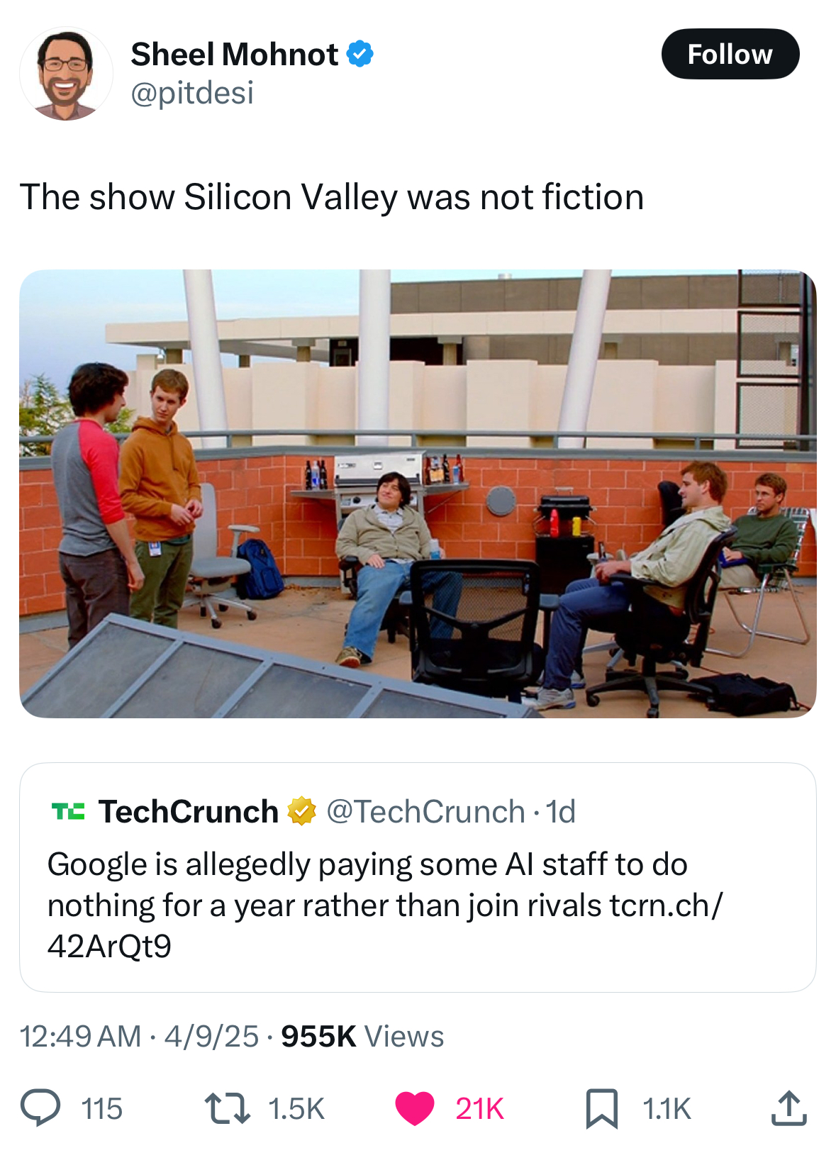 Meme tagged ai, meme, techcrunch