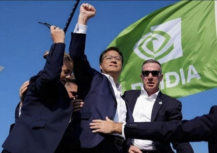 Meme tagged ai-chips, celebration, green-flag, nvidia