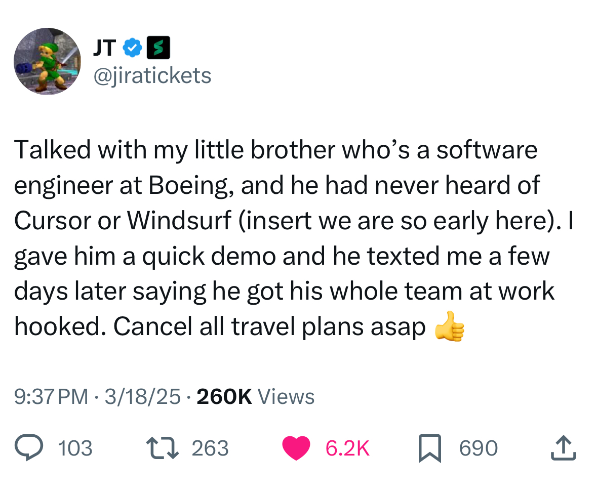 Meme tagged ai, developer, programming, twitter