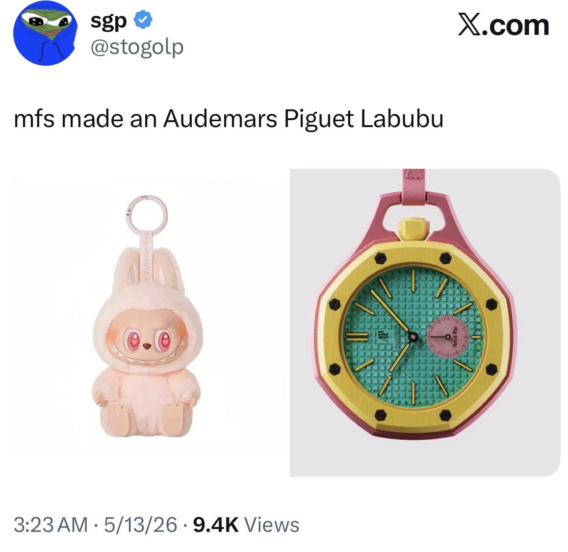 Meme tagged audemars-piguet, hype, labubu, luxury