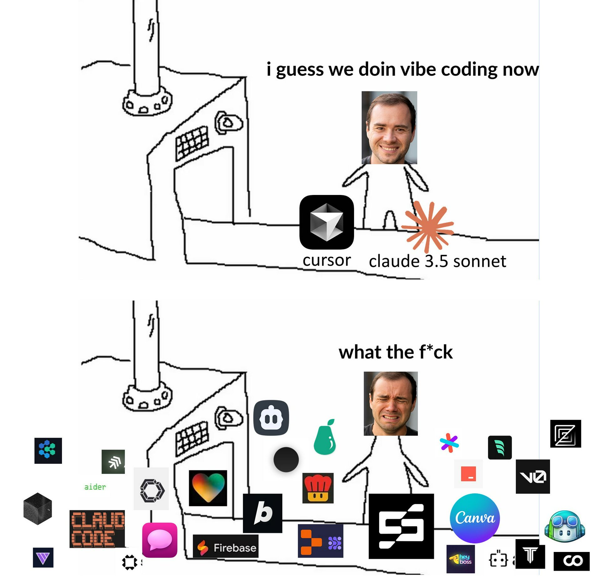 Meme tagged ai, anthropic, claude, programming