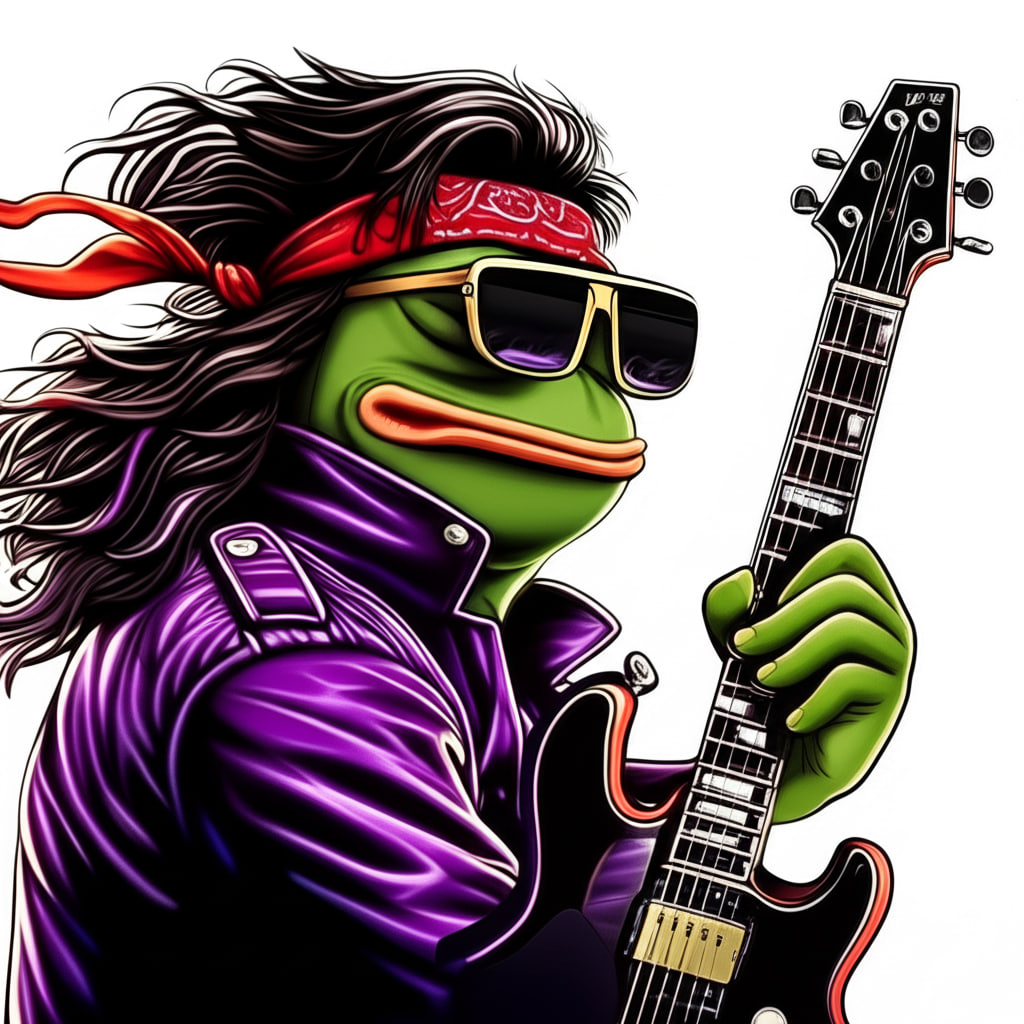 Meme tagged crypto, guitar, meme, pepe
