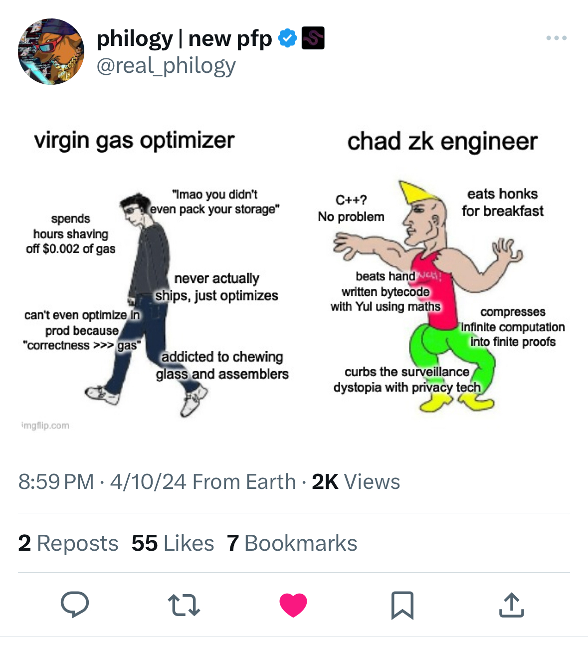Meme tagged crypto, developer