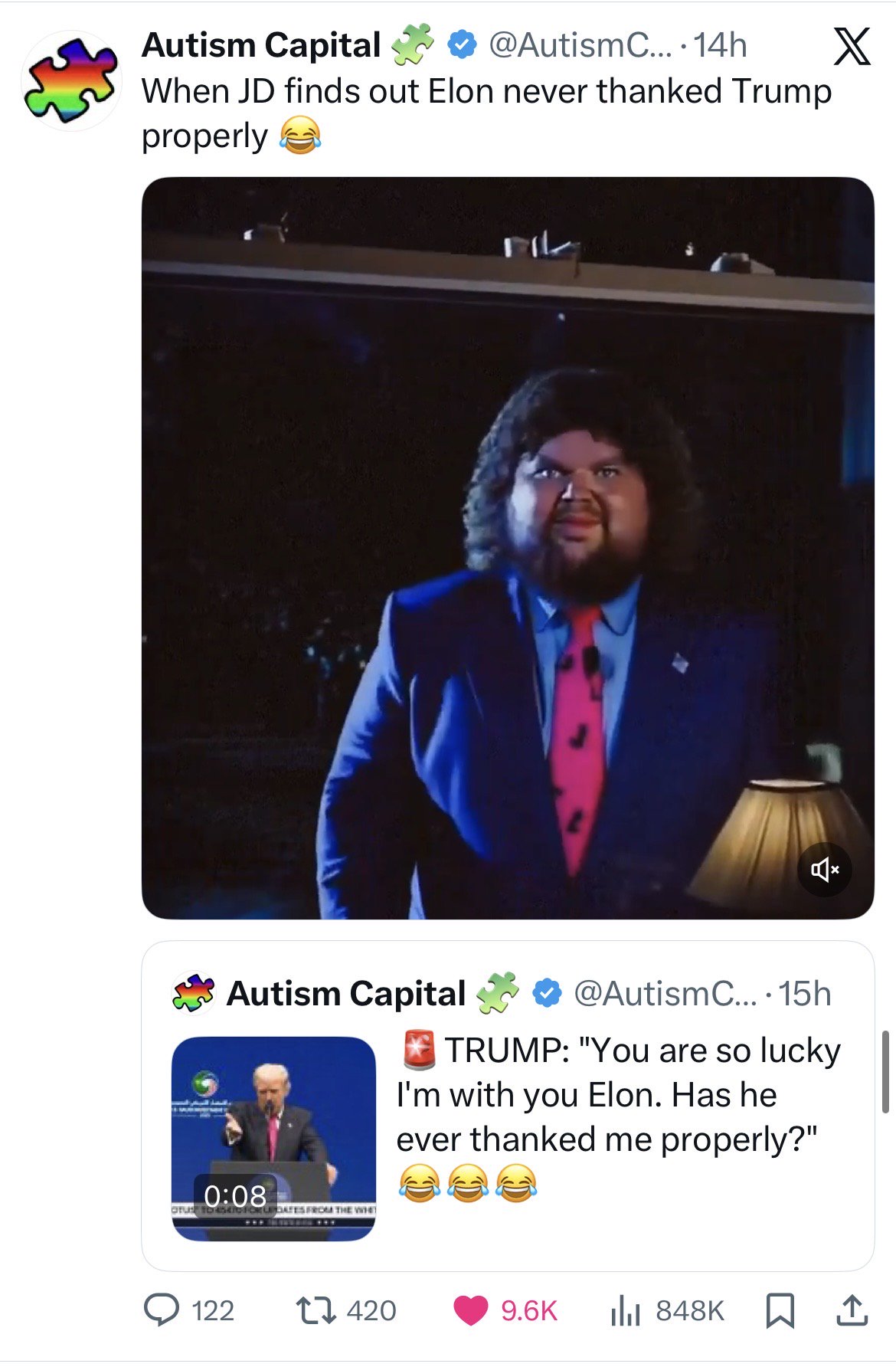 Meme tagged elon-musk, humor, jd-vance, politics