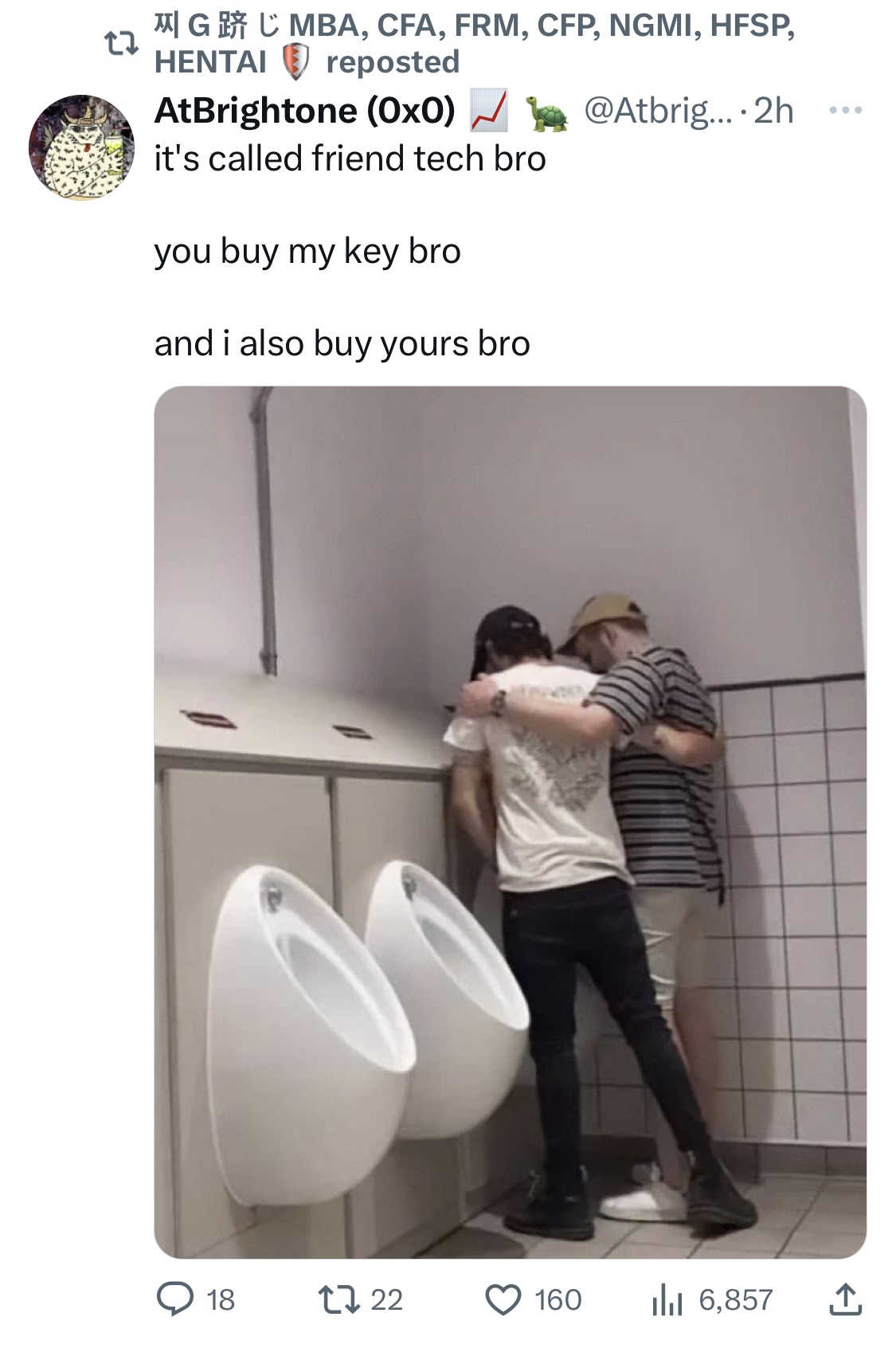 Meme tagged crypto, twitter