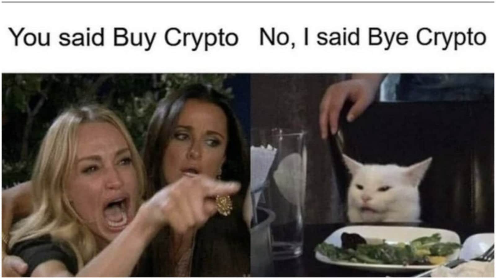 Meme tagged crypto, reaction, trading