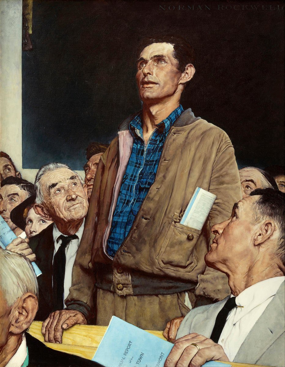 Meme tagged free-speech, meme, norman-rockwell, painting