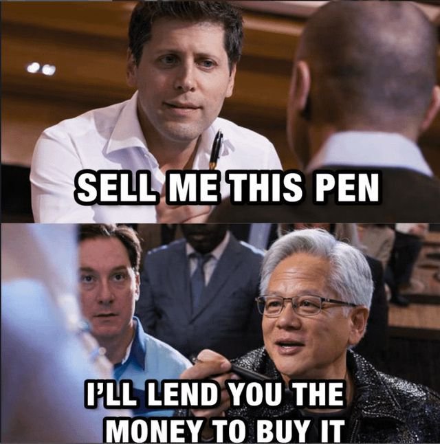 Meme tagged ai, jensen-huang, nvidia, openai