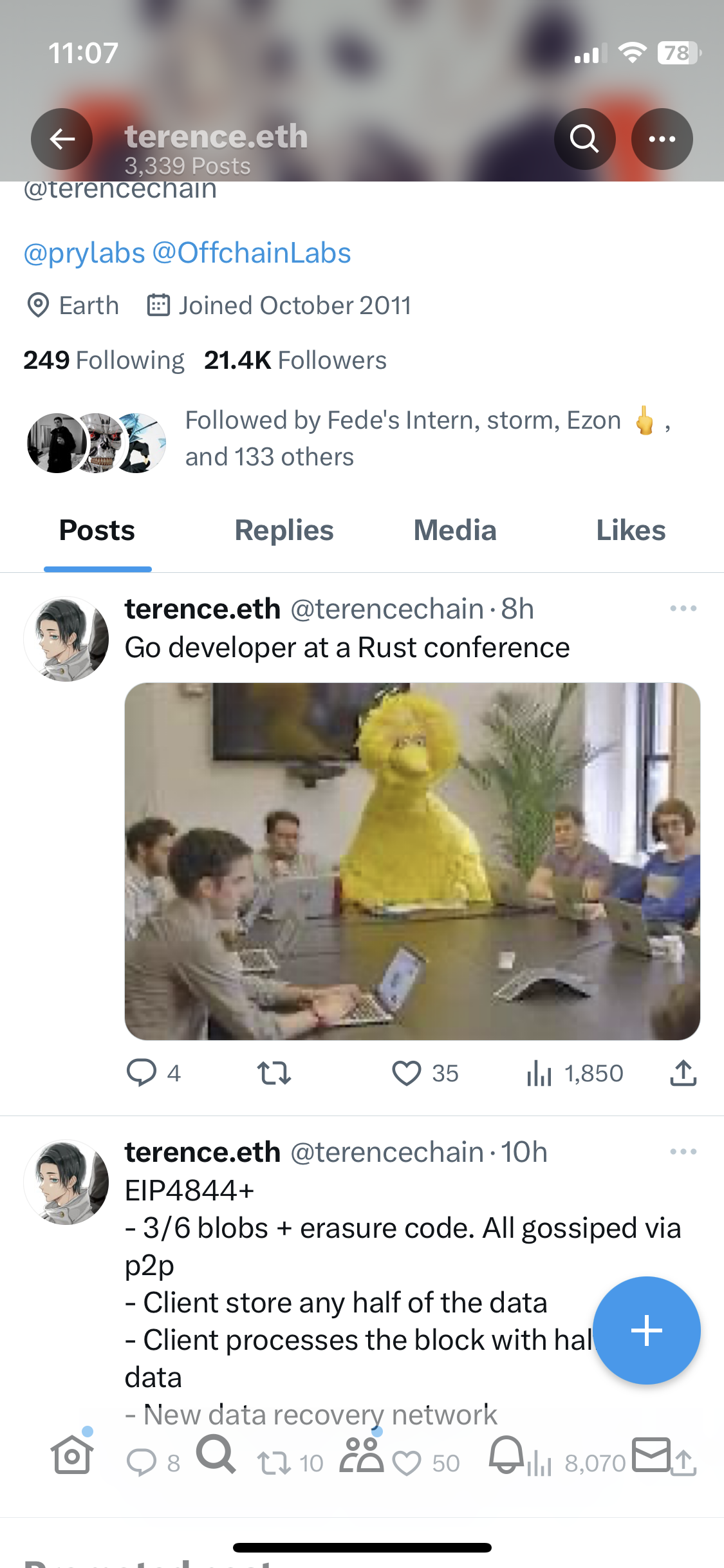 Meme tagged developer, programming, twitter