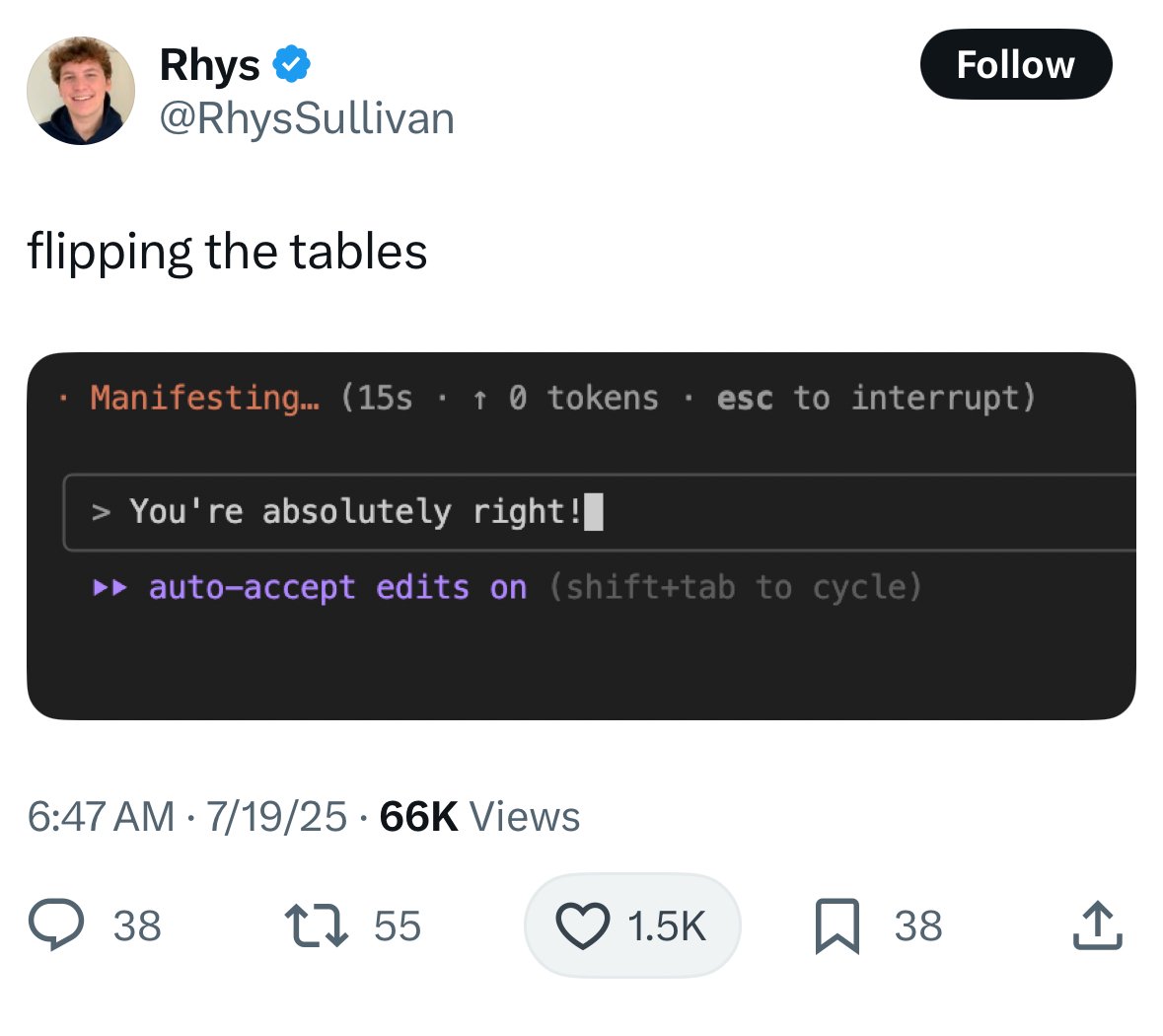 Meme tagged ai, developer