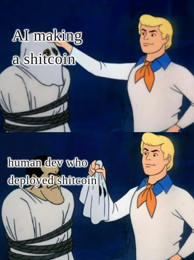 Meme tagged ai, crypto