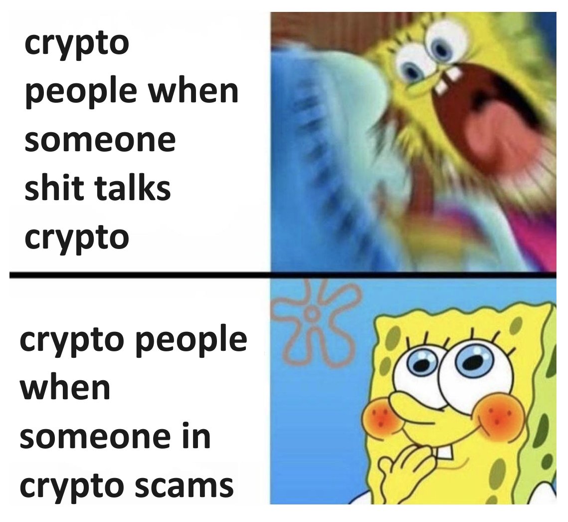 Meme tagged crypto, reaction