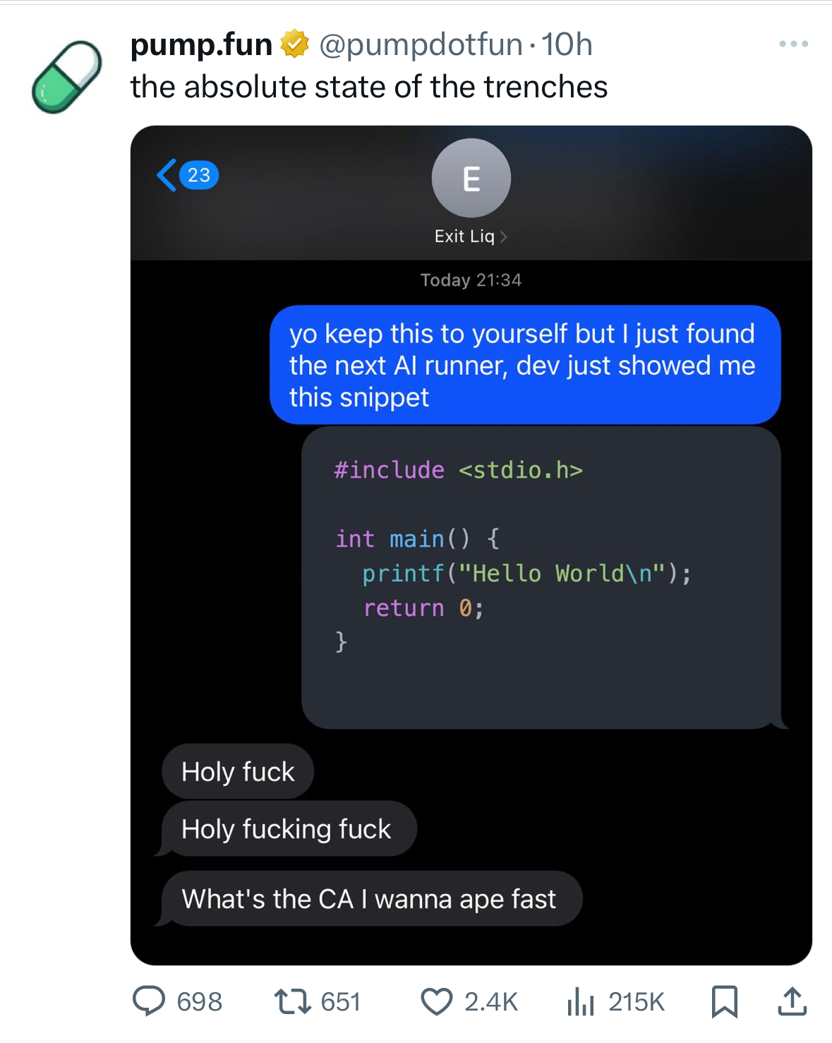 Meme tagged crypto, trading