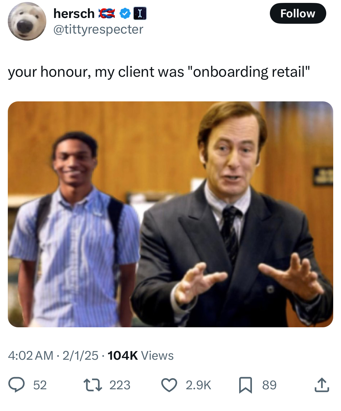 Meme tagged crypto, trial