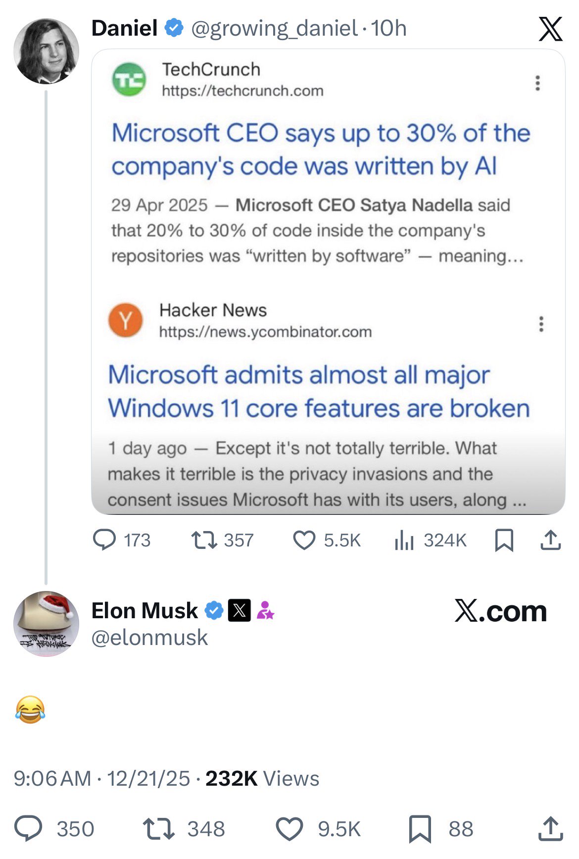 Meme tagged ai, programming, windows 11, irony