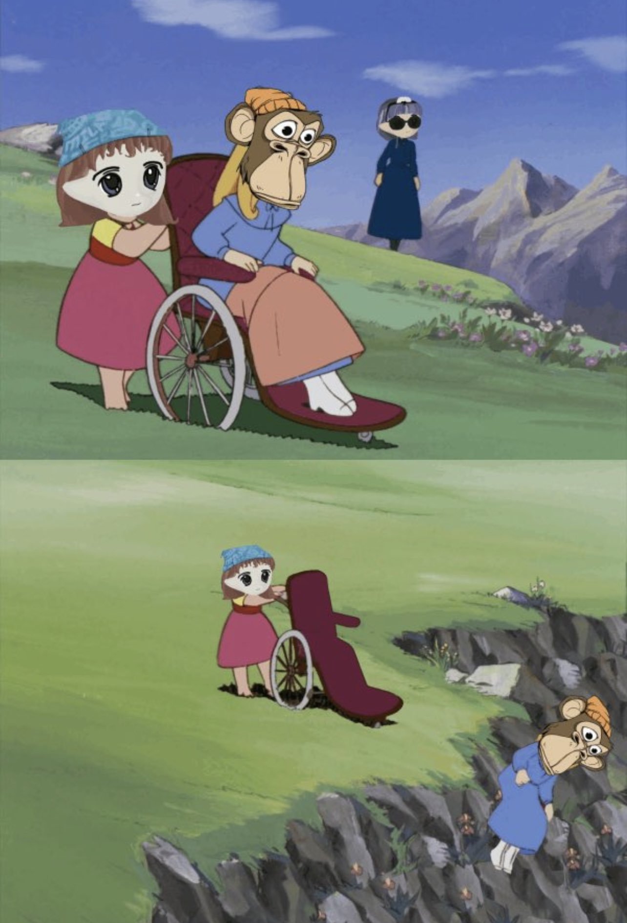 Meme tagged cartoon, crypto